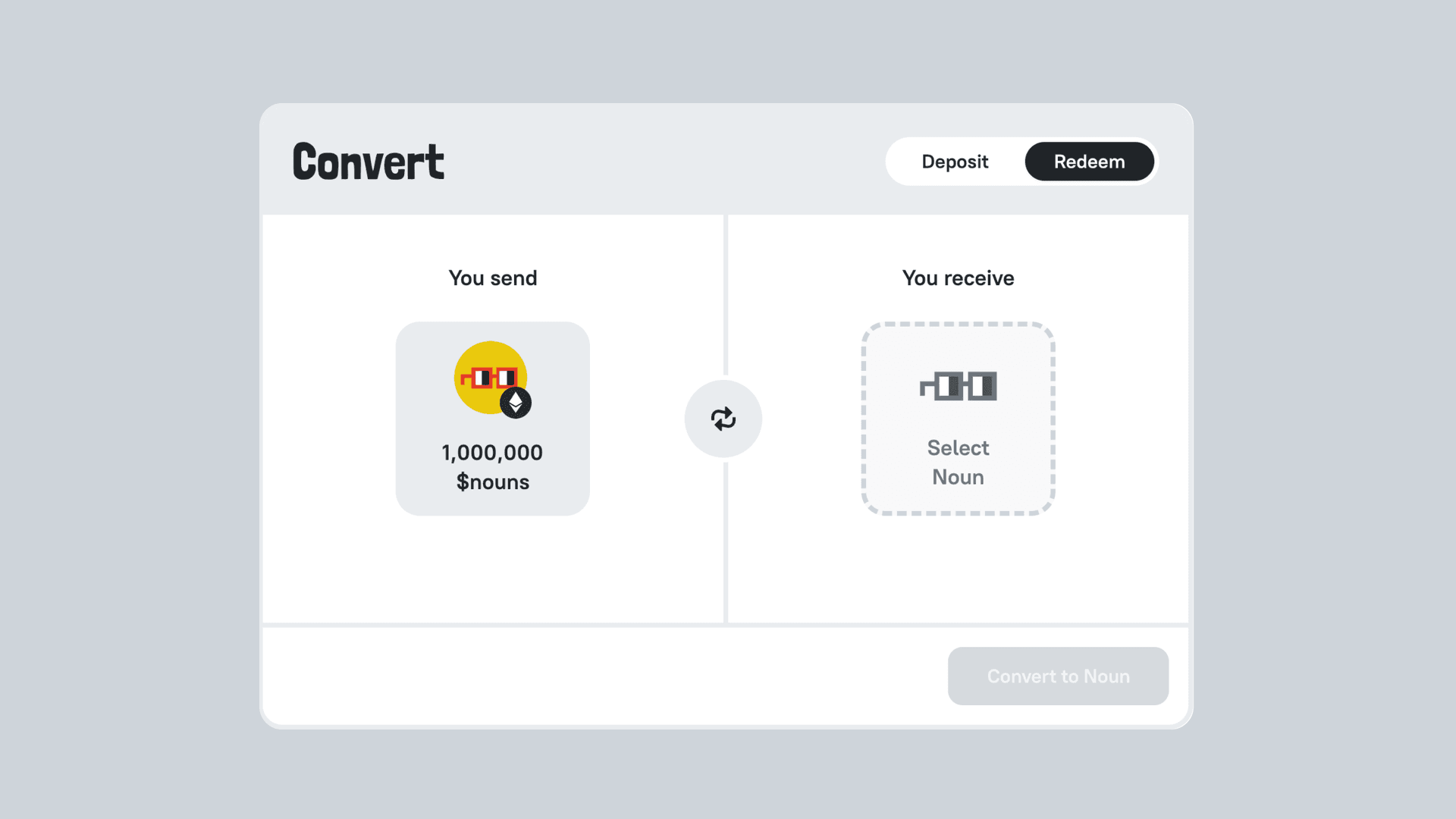 UI for redeeming $nouns tokens